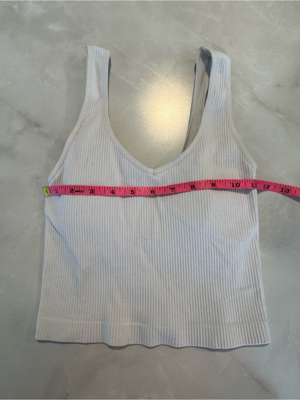 Altar'd State White Ribbed V-Neck Brami